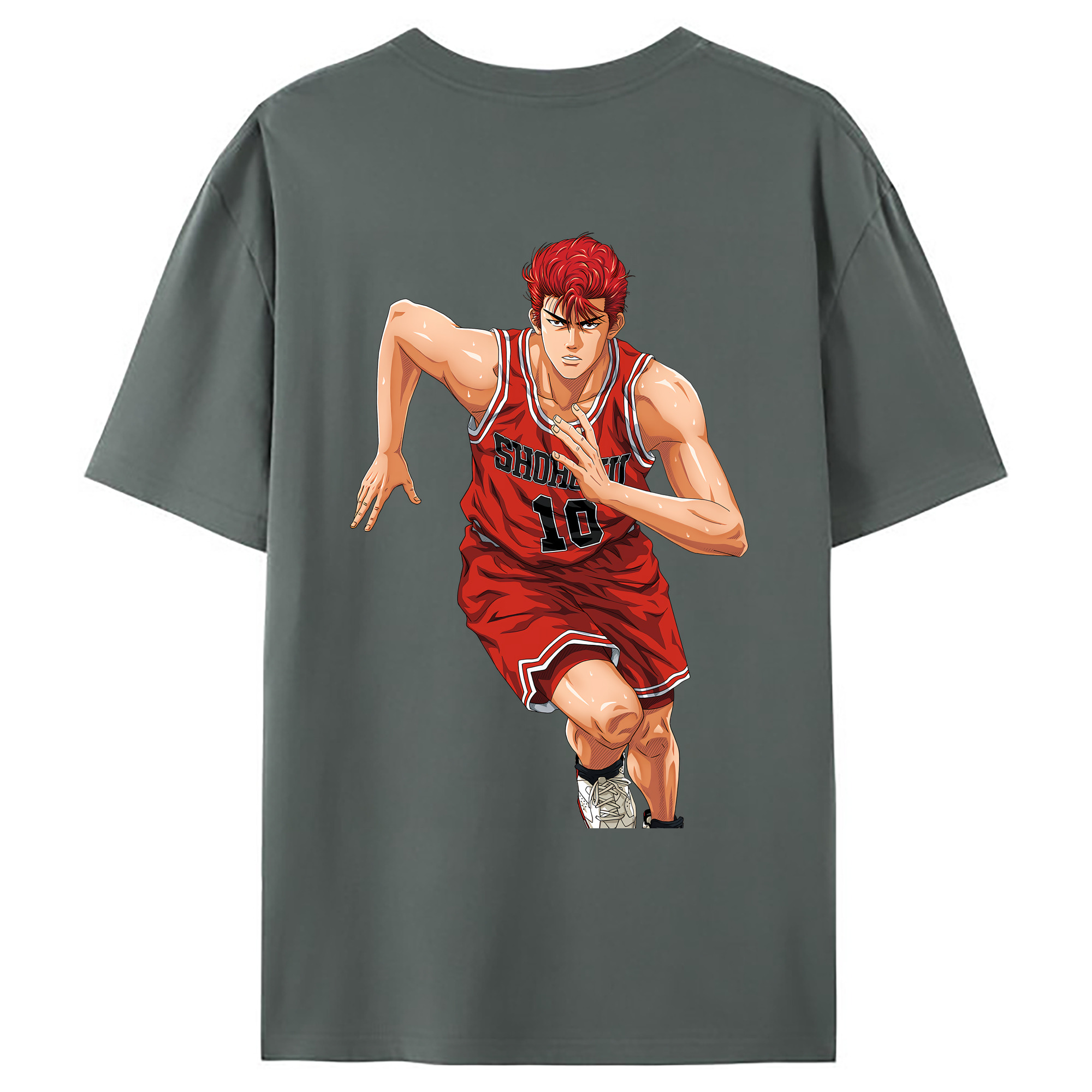 （画像用） SLAM DUNK／スラムダンク 綿100％ メンズ半袖Tシャツ（バックプリント） 通気性